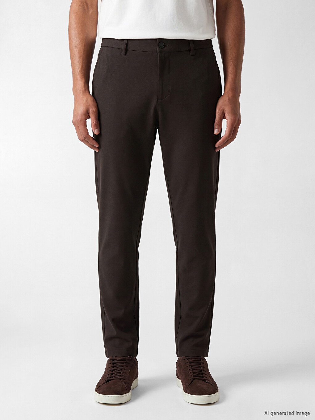 Regular Fit Men's Fabric Trousers-1