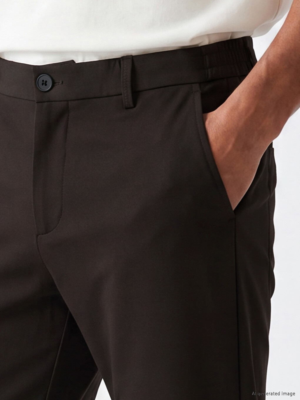 Regular Fit Men's Fabric Trousers-2
