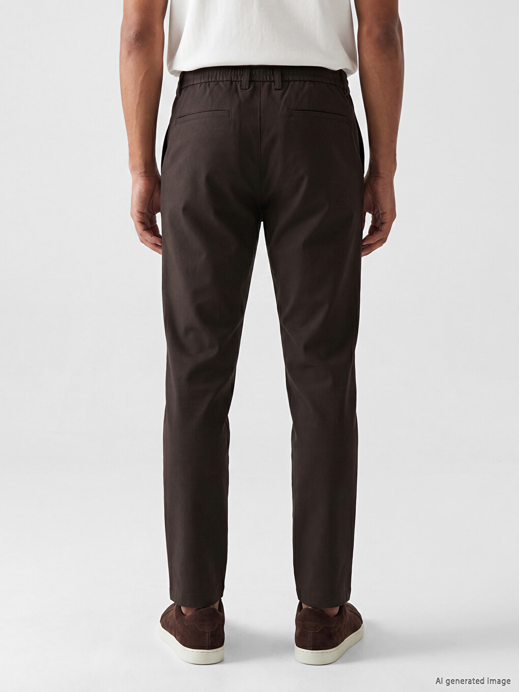 Regular Fit Men's Fabric Trousers-3