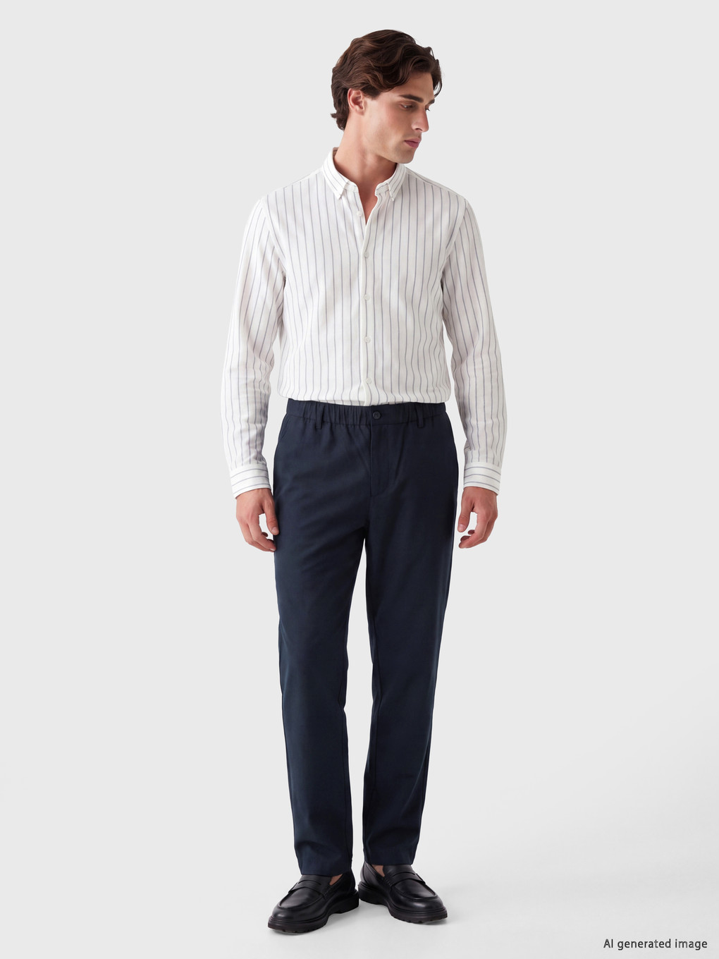 Man Navy Trousers