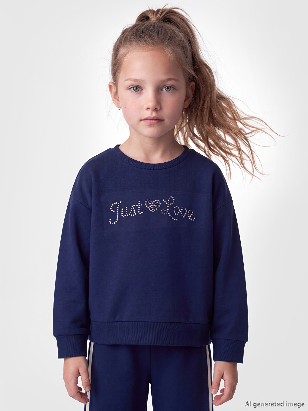 Rhinestone Embellished Girls' Soft Touch Set-1