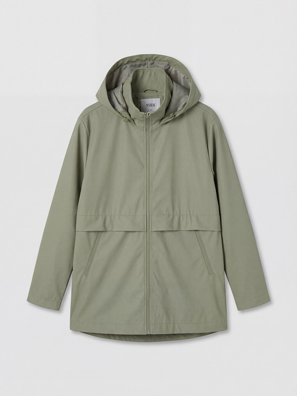 Zippered Hooded Women's Raincoat-4
