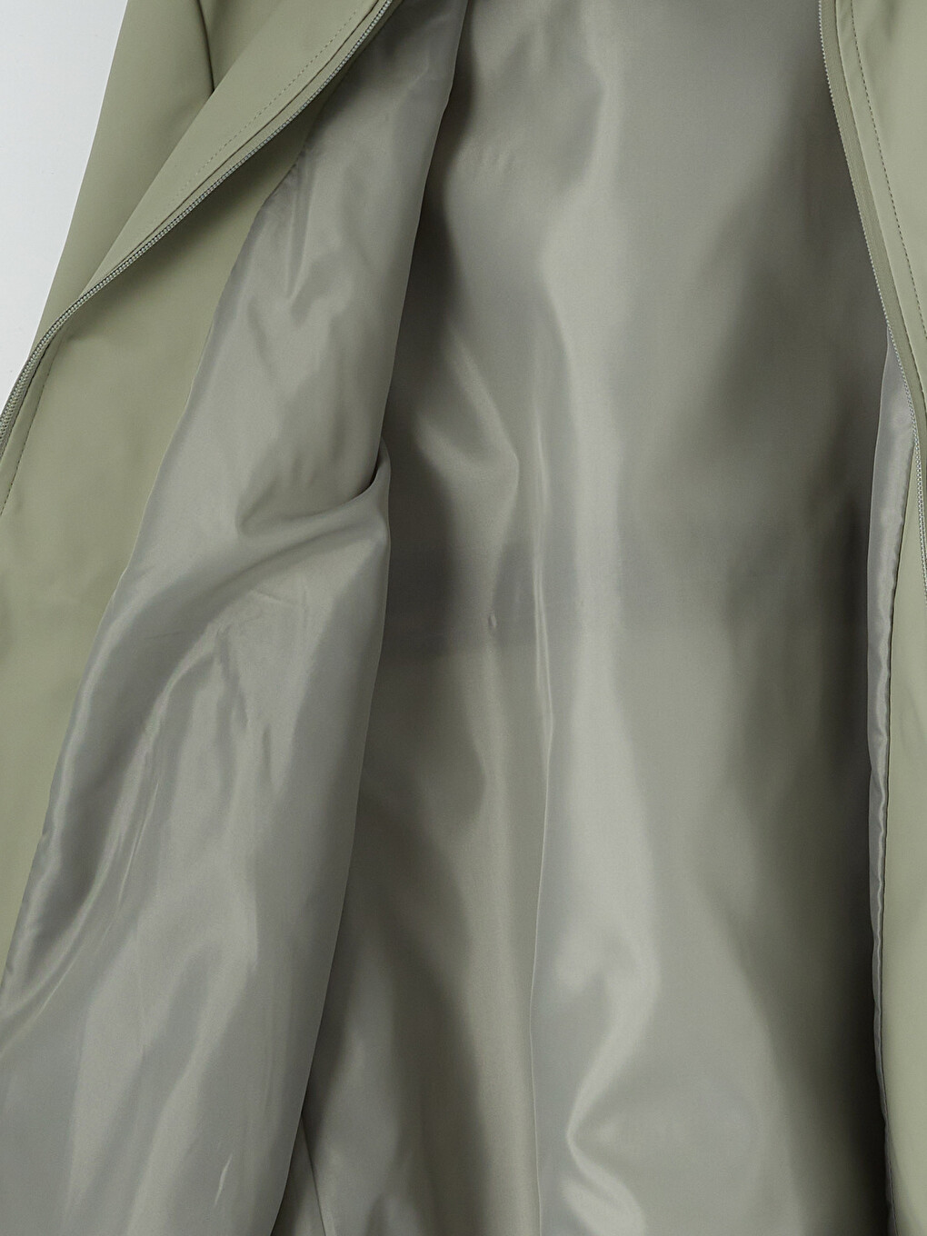 Zippered Hooded Women's Raincoat-7