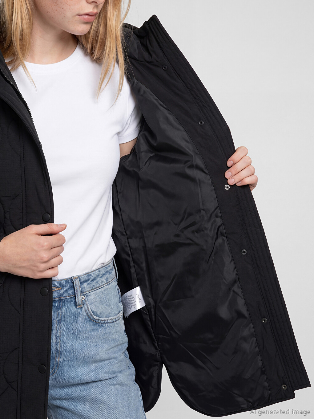 Hooded Quilted Women's Puffer Coat-3
