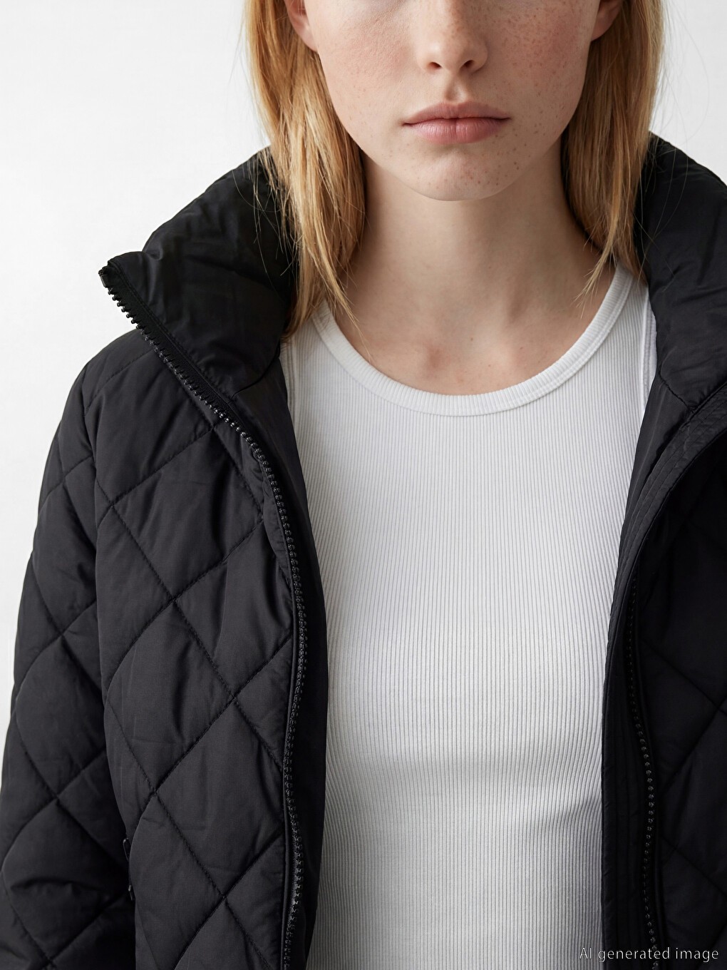 Hooded Quilted Women's Coat-2