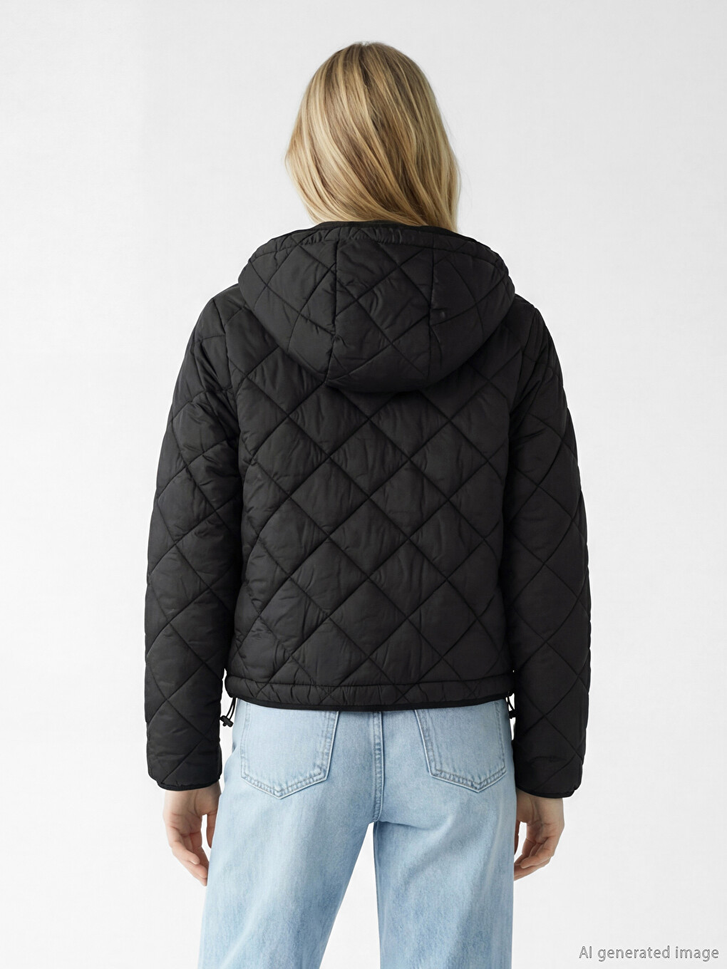 Hooded Quilted Women's Coat-3