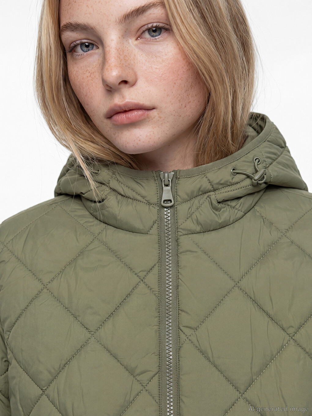 Hooded Quilted Women's Coat-2