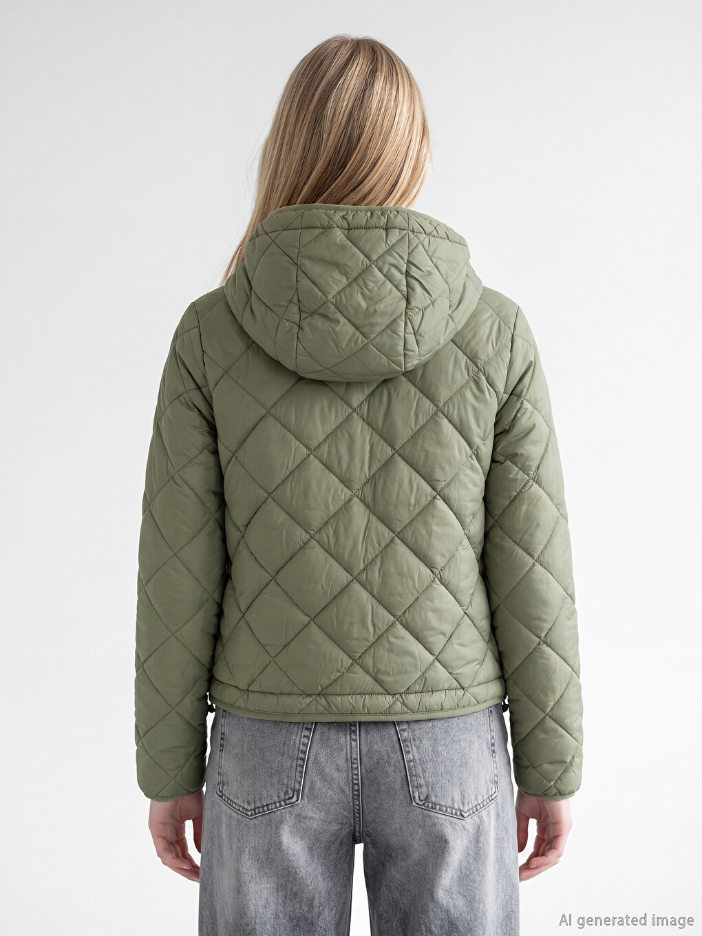 Hooded Quilted Women's Coat-4