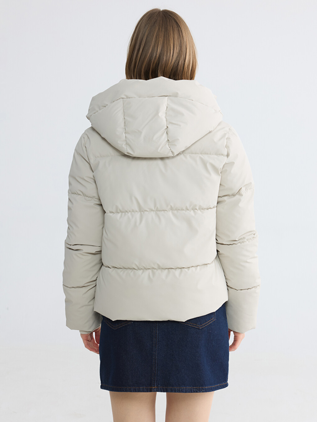 Hooded Women's Puffer Coat-4