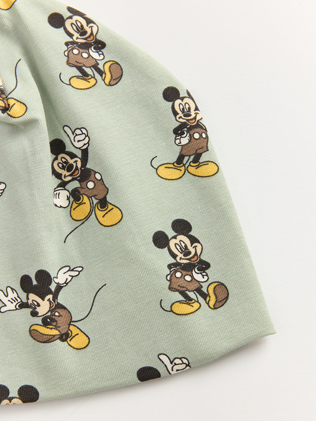 Kahverengi Mickey Mouse Baskılı Erkek Bebek Bere 2'li-2