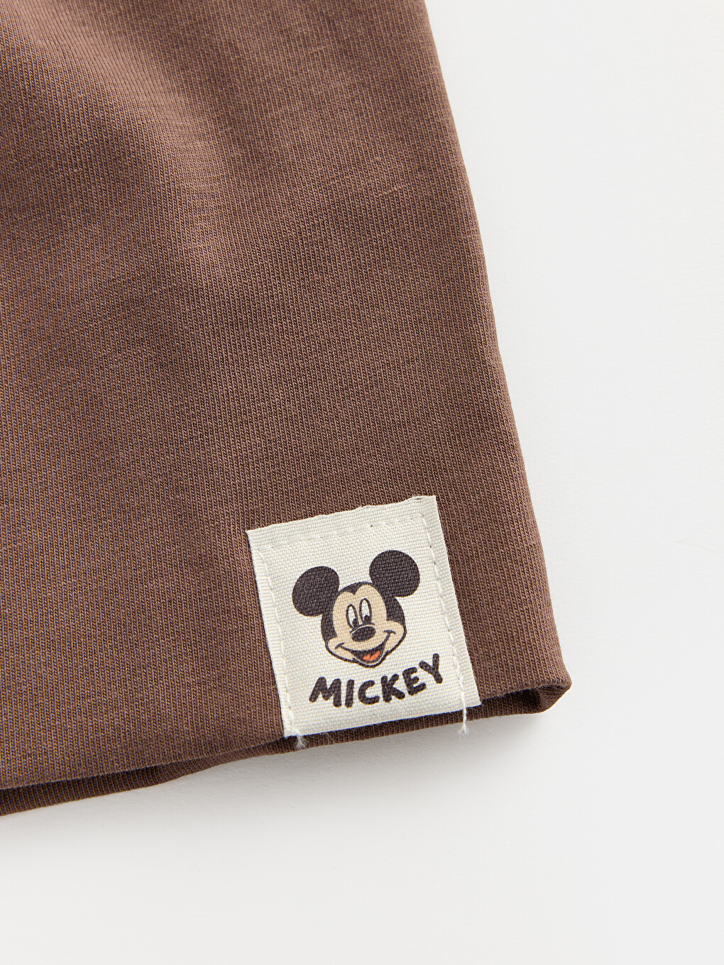 Kahverengi Mickey Mouse Baskılı Erkek Bebek Bere 2'li-4
