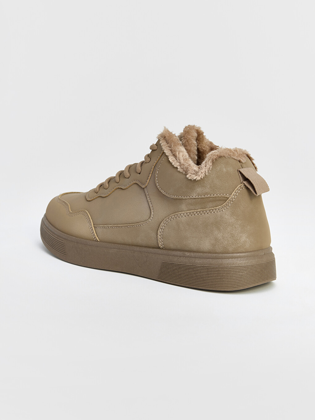 Süet Görünümlü İçi Kürklü Erkek Sneaker-1