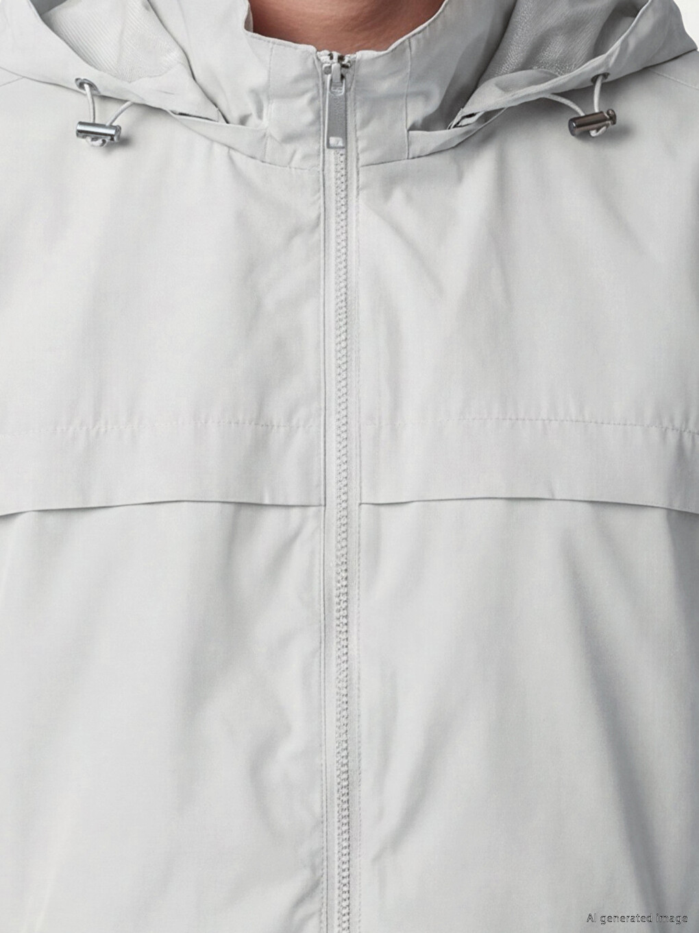 Bej Regular Fit Kapüşonlu Erkek Yağmurluk-3