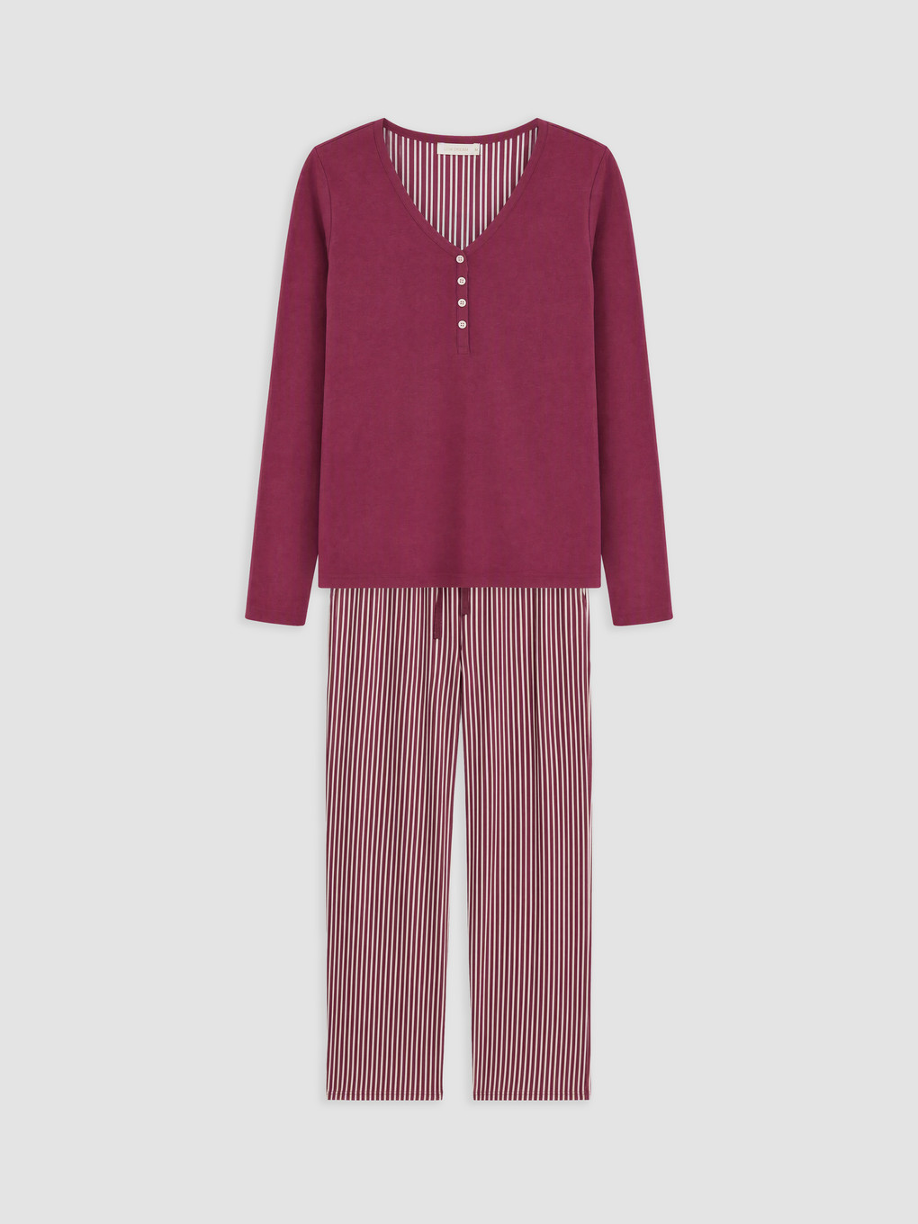 V Neck Striped Women's Pyjamas Set-4