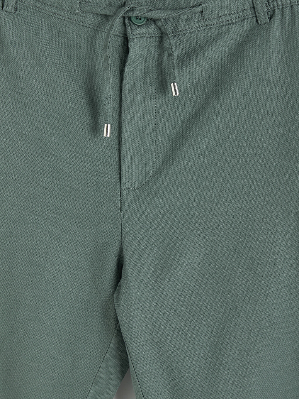 Yeşil Regular Fit Armürlü Erkek Şort-6