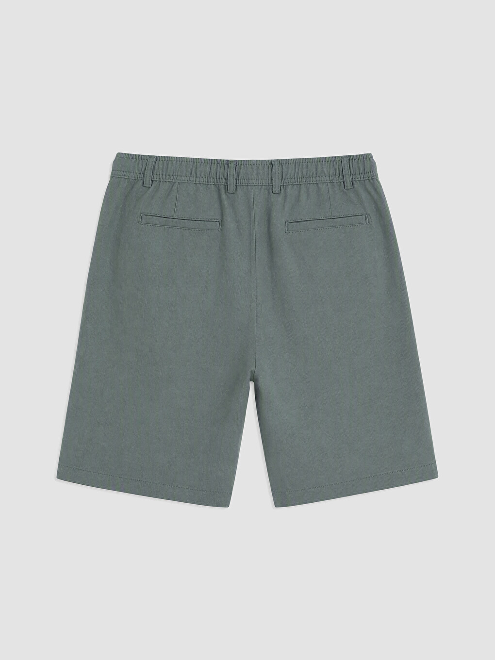 Yeşil Regular Fit Armürlü Erkek Şort-7