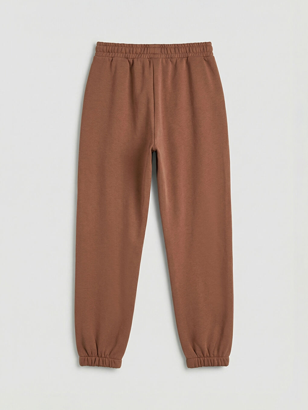 Kahverengi Beli Lastikli Kız Çocuk Jogger Eşofman Altı-1