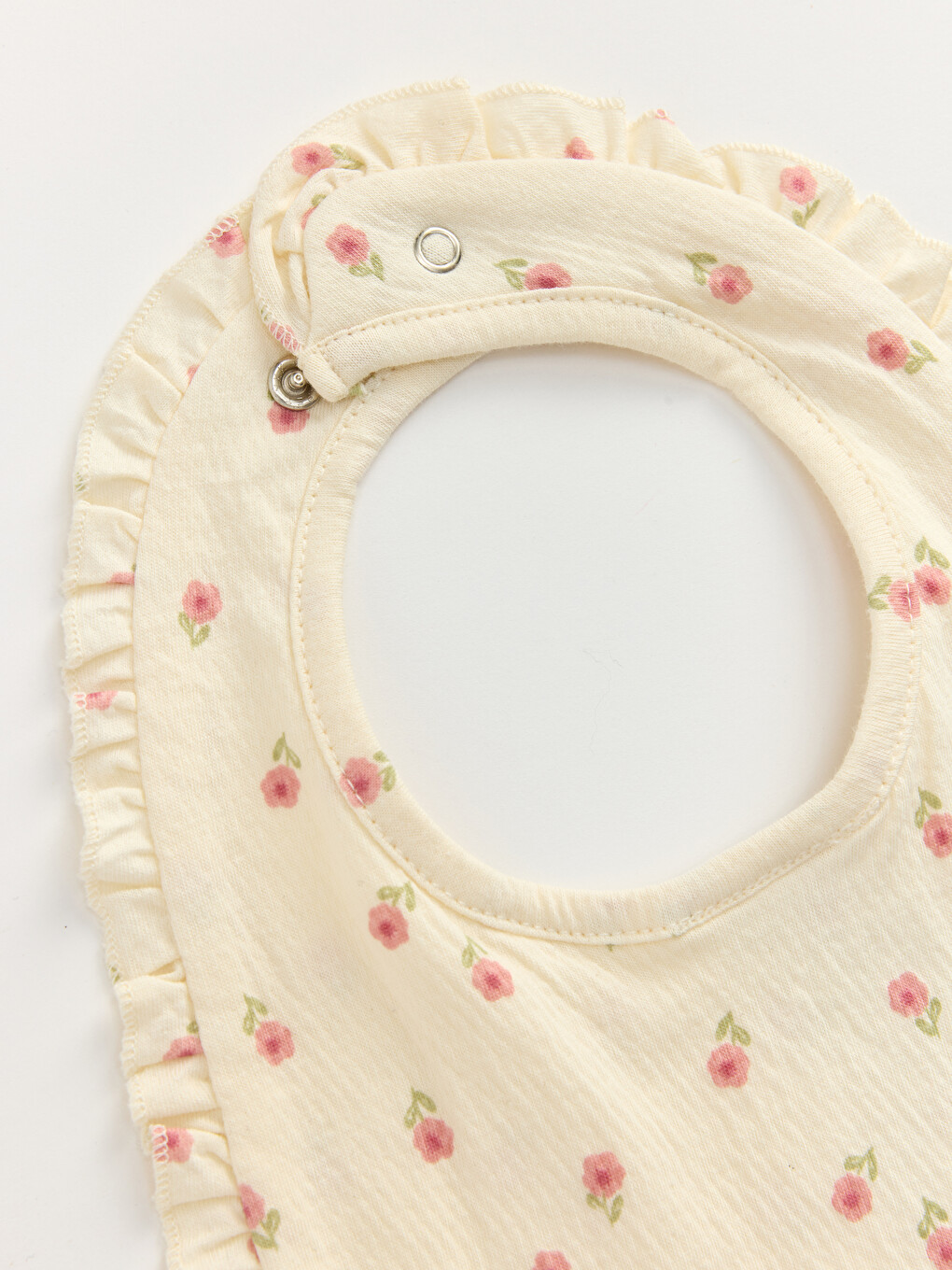 Baby Girl Ecru Bib-1