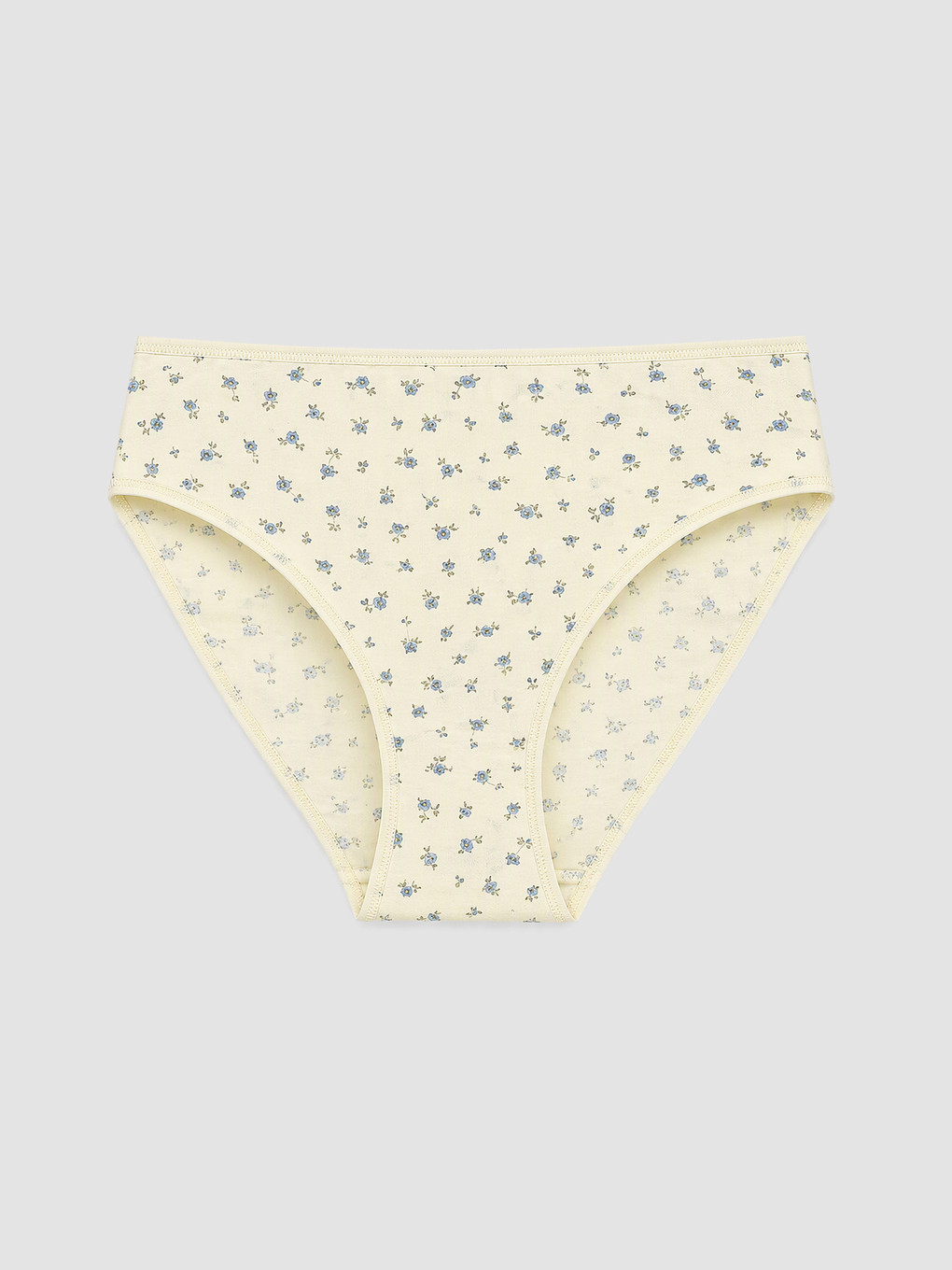 Ekru Çiçekli Bikini Külot 3'lü-3