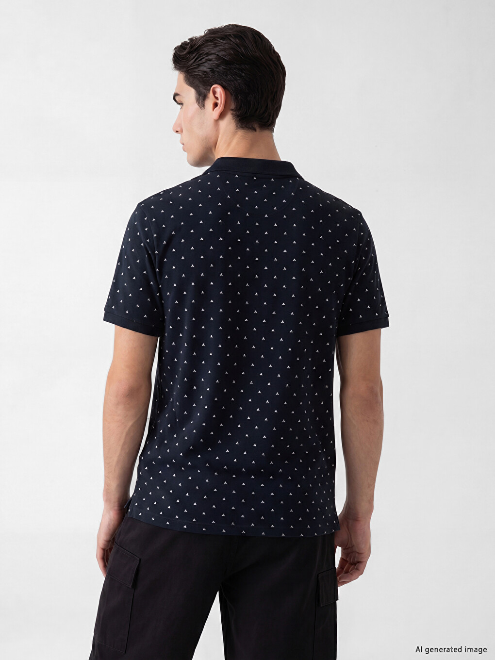 Polo Pique Printed Men's T-shirt-2