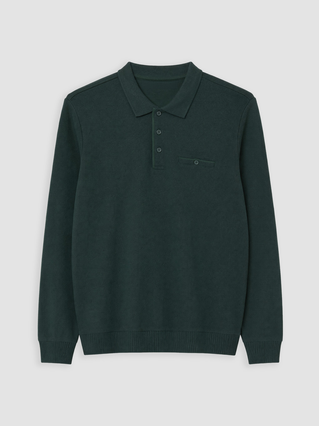 Polo Collar Men's Knitwear Sweatshirt-1