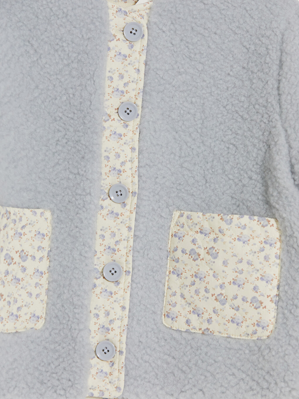 Crew Neck Girls' Coat-1