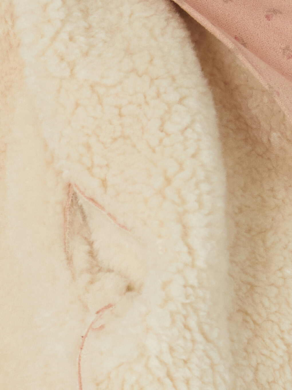 Pembe Bebe Yaka Kız Çocuk Mont-1