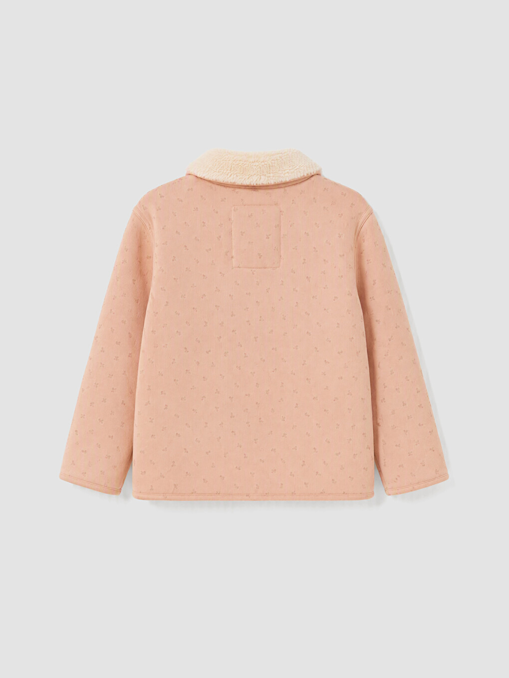 Pembe Bebe Yaka Kız Çocuk Mont-3