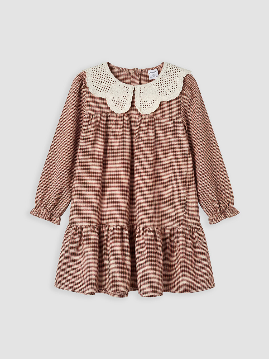 Peter Pan Collar Plaid Girls' Gabardine Dress