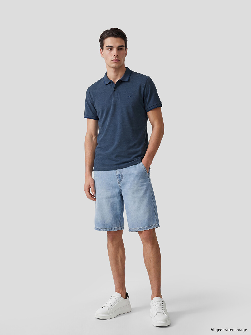 T-shirt Me Jakë Polo Për Burra-1