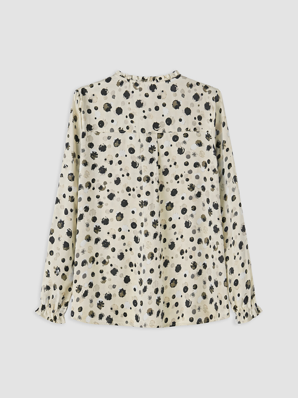 Notch Neck Patterned Blouse-1