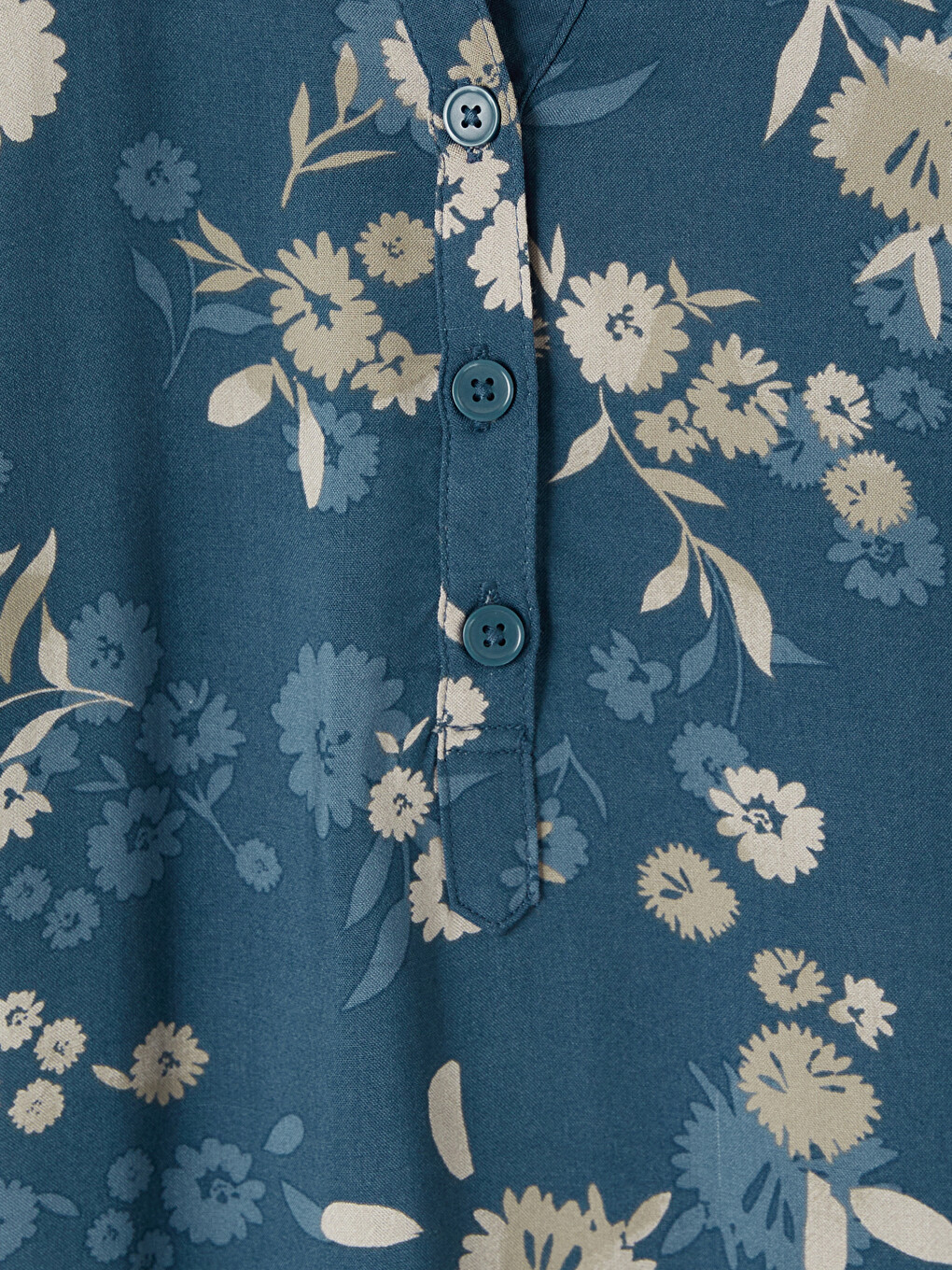 Notch Neck Patterned Blouse-4