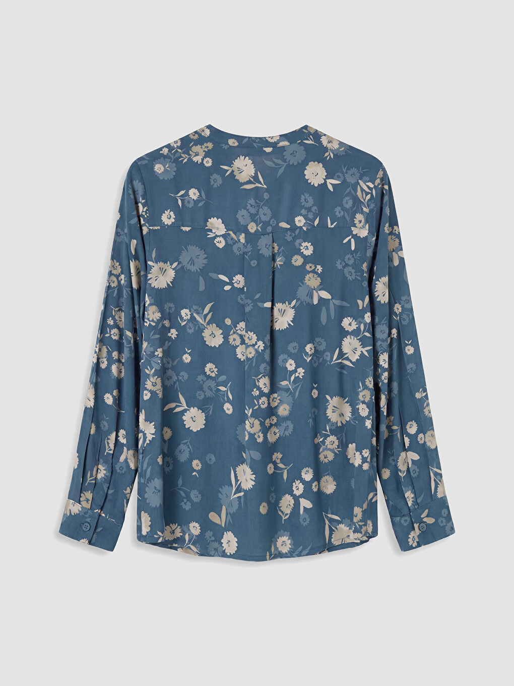 Notch Neck Patterned Blouse-5
