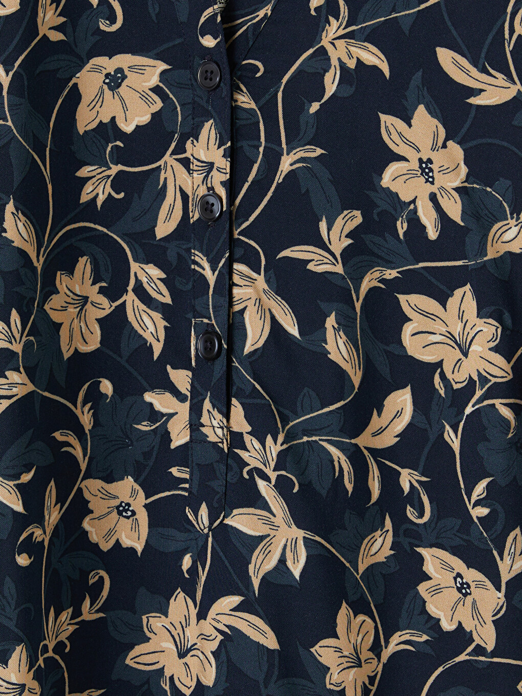Notch Neck Patterned Blouse-5