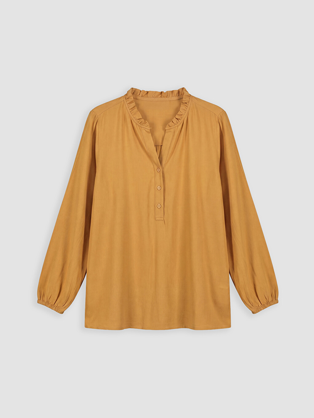 Blouse À Col Fendu Volanté-4