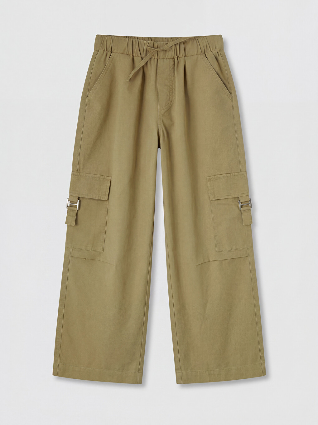 Girls' Gabardine Cargo Trousers