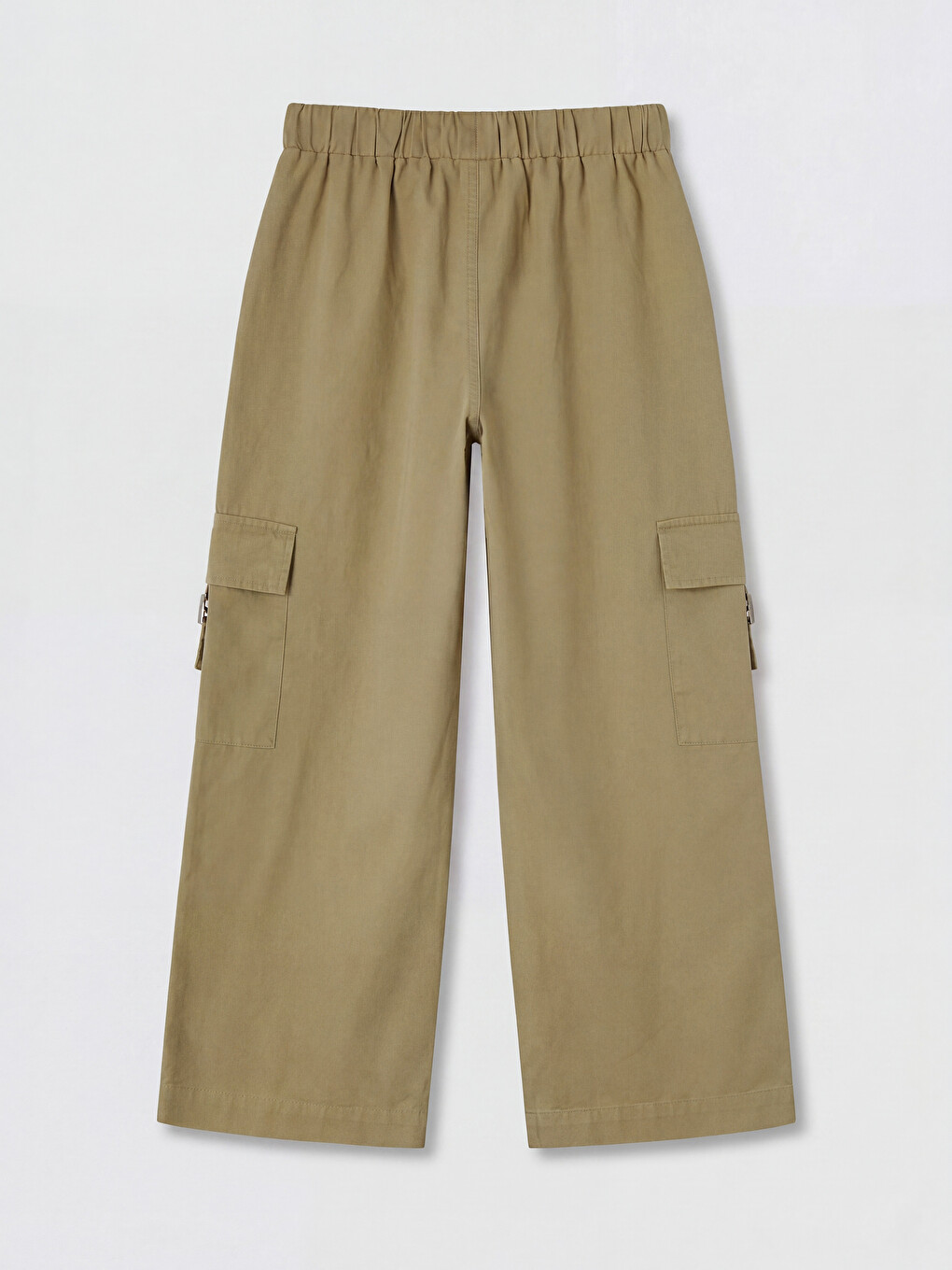 Girls' Gabardine Cargo Trousers-1