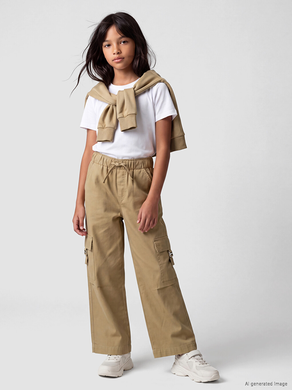 Pantalon Cargo Beige Fille