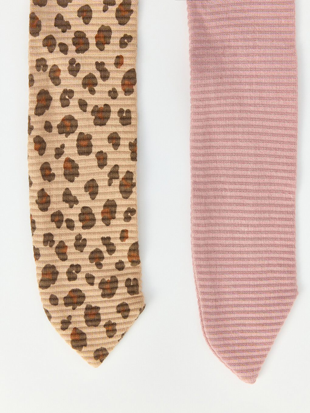 Pembe Leopar Desenli Kız Bebek Saç Bandı 2'li-2