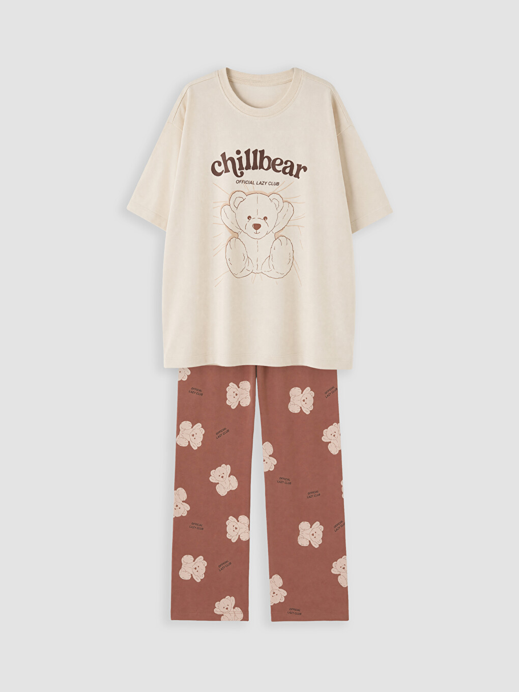Baskılı Bisiklet Yaka Kız Çocuk Pijama Takım