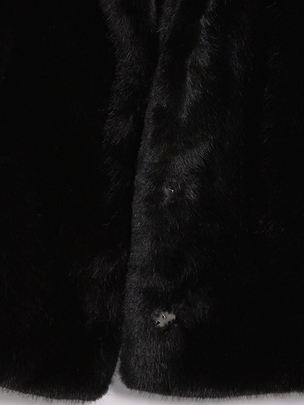Mock Neck Women's Plush Coat-5