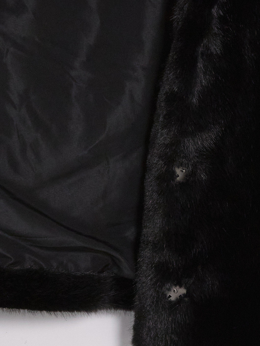 Mock Neck Women's Plush Coat-7