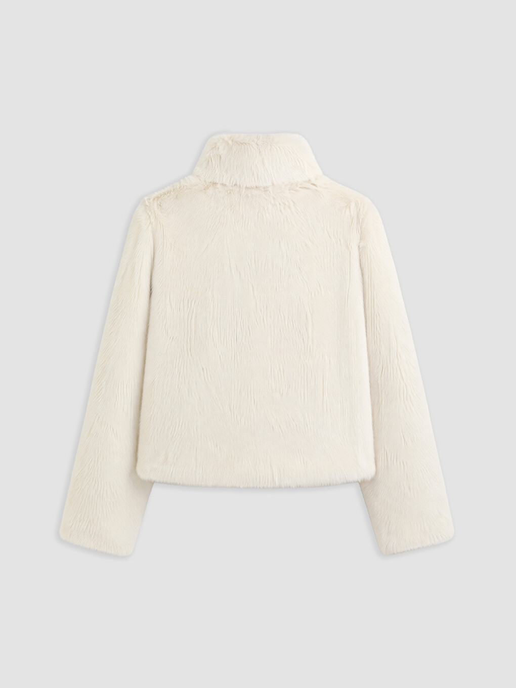 Geacă Pluș Pentru Femei Cu Guler Înalt-6