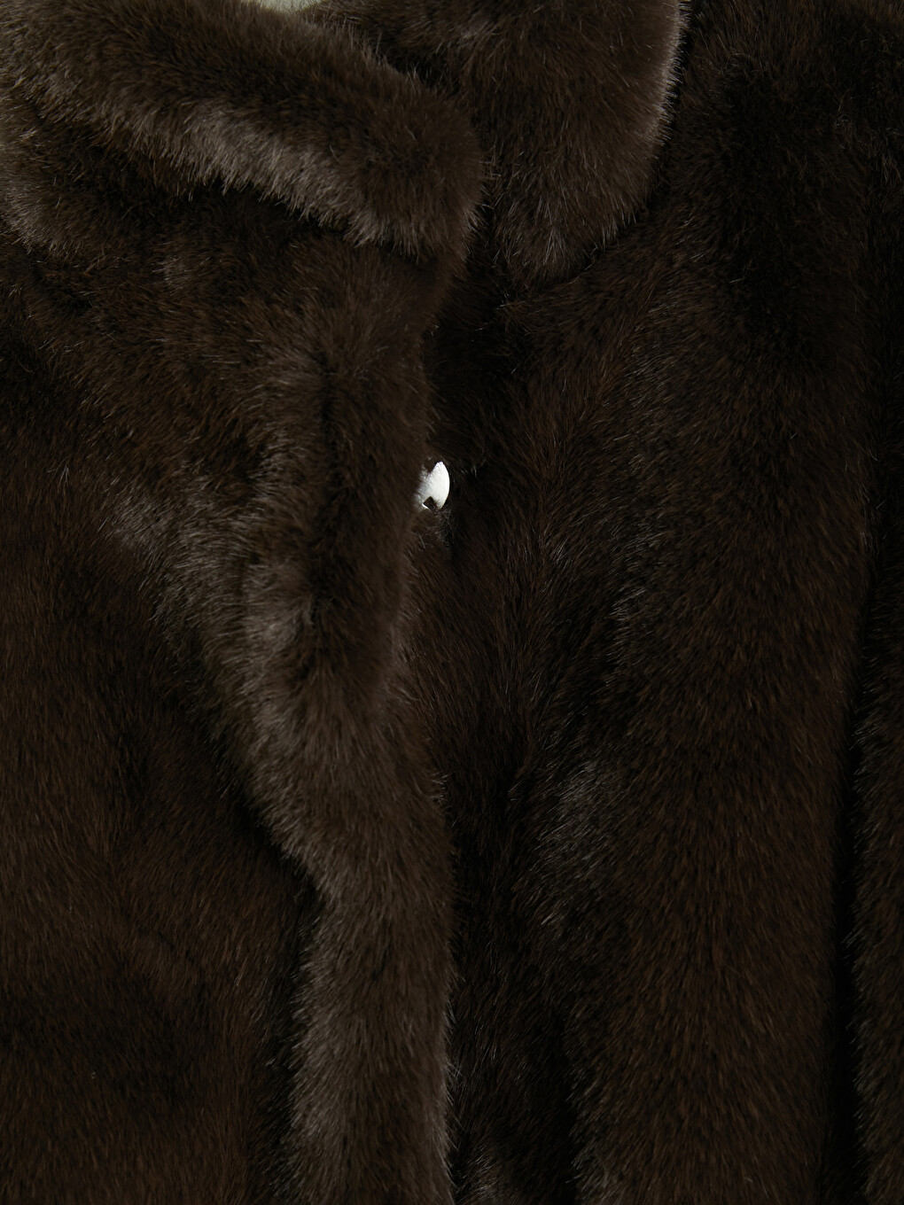 Mock Neck Women's Plush Coat-6