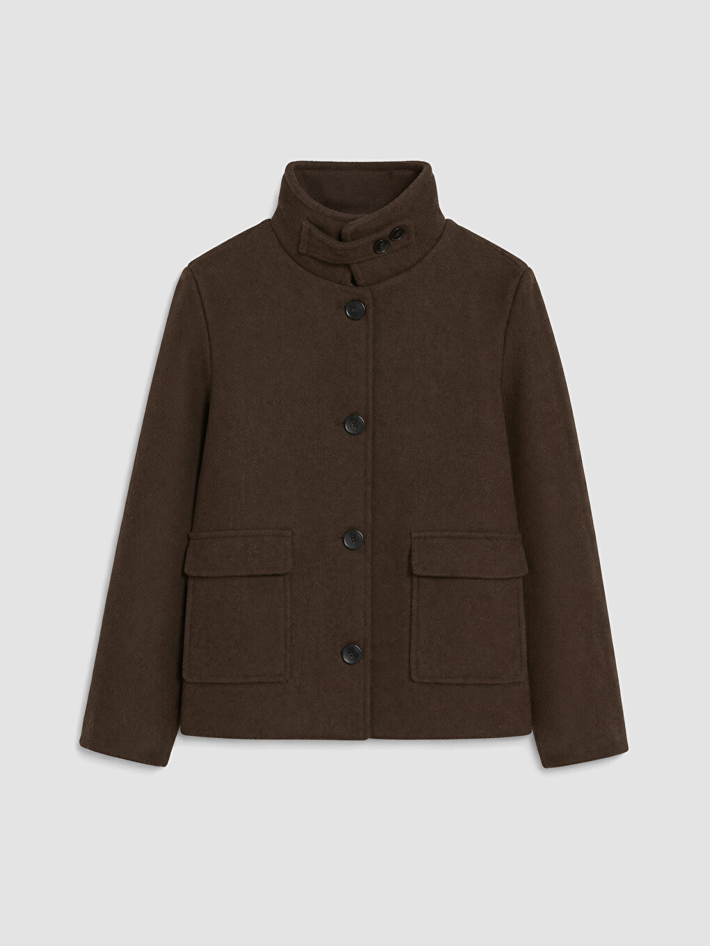 Kahverengi Oversize Kadın Kaşe Kaban-5
