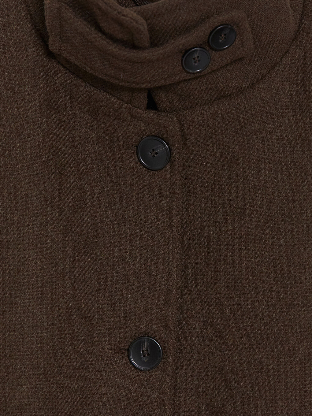 Kahverengi Oversize Kadın Kaşe Kaban-6