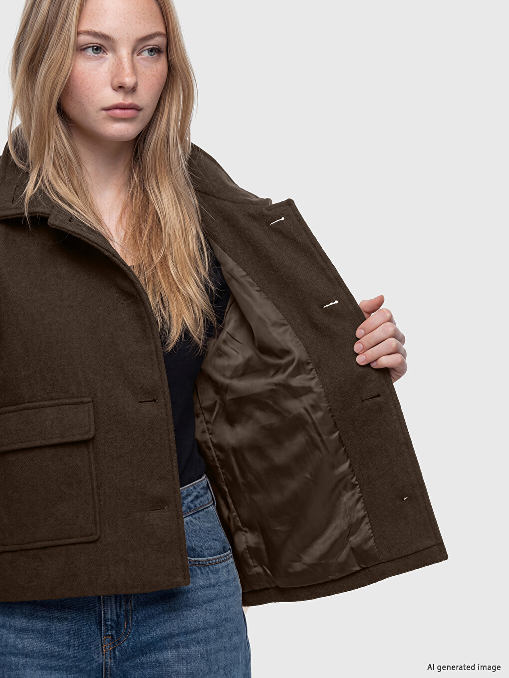 Palton Cachet Oversize Pentru Femei-3