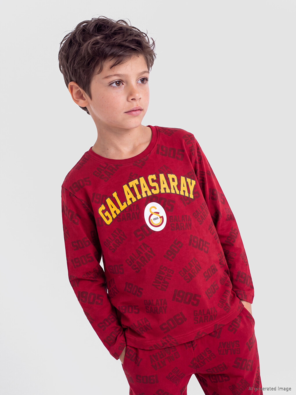 طقم بيجاما للأولاد مطبوع Galatasaray-1