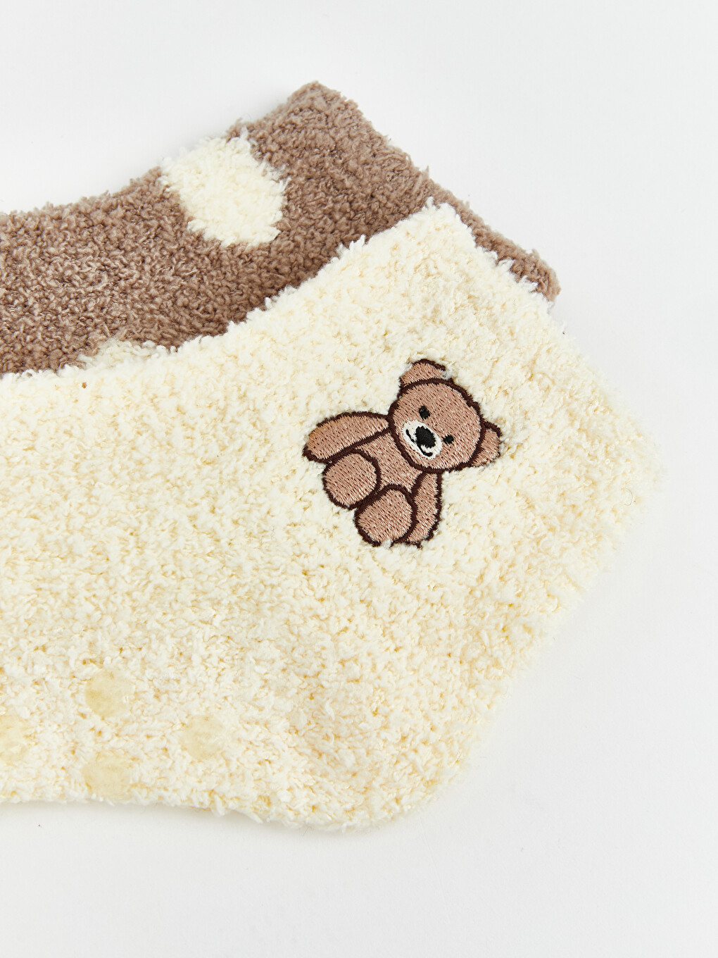 Woman Beige Trainer Socks-3