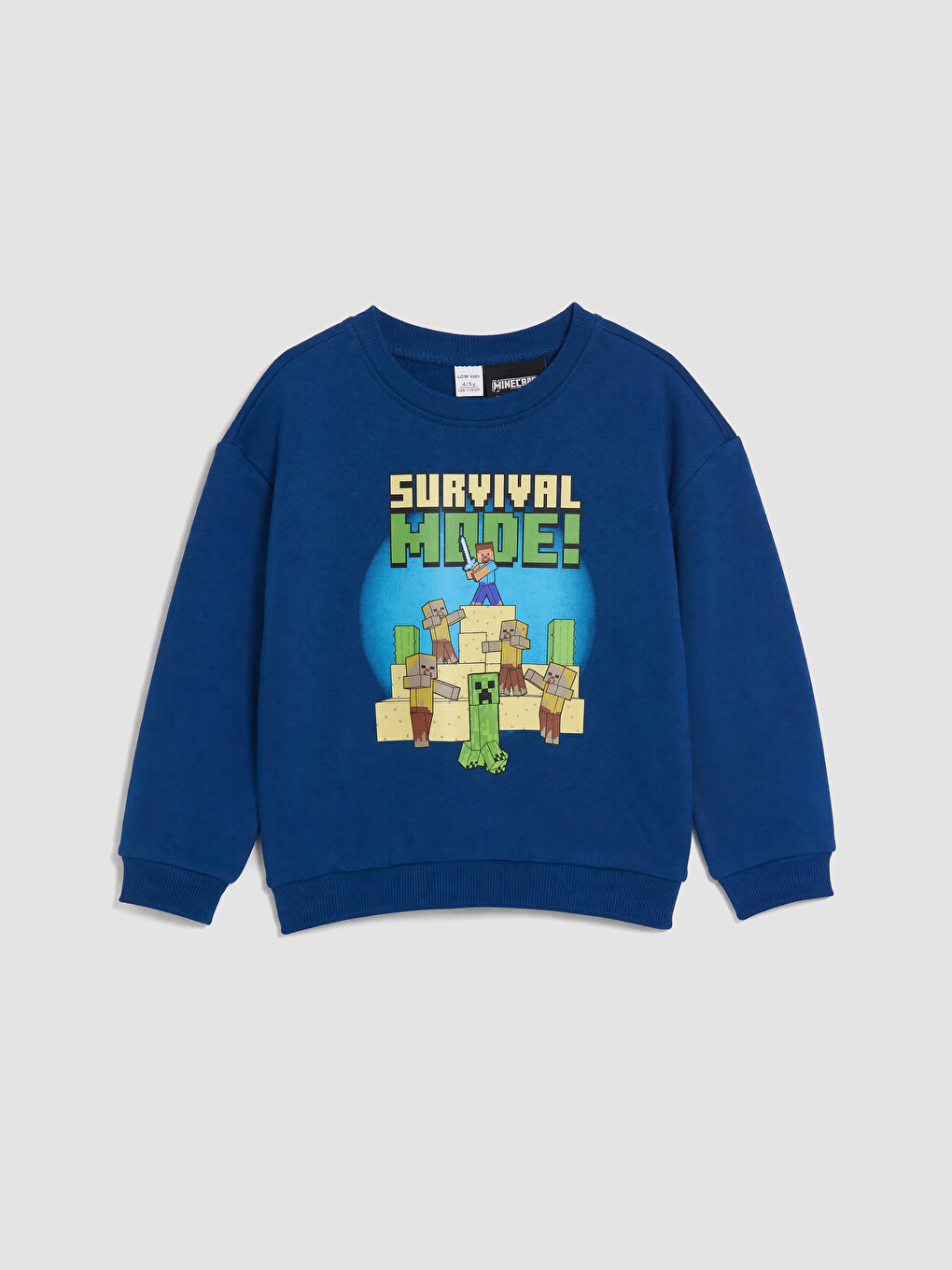 Petrol Minecraft Baskılı Erkek Çocuk Sweatshirt